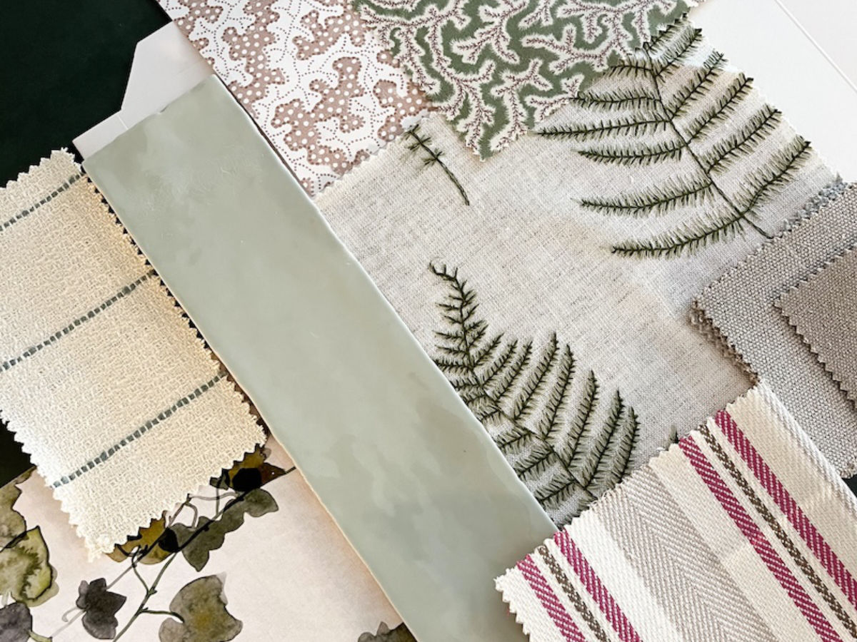 Cornwall Interiors - image showing swatches of material